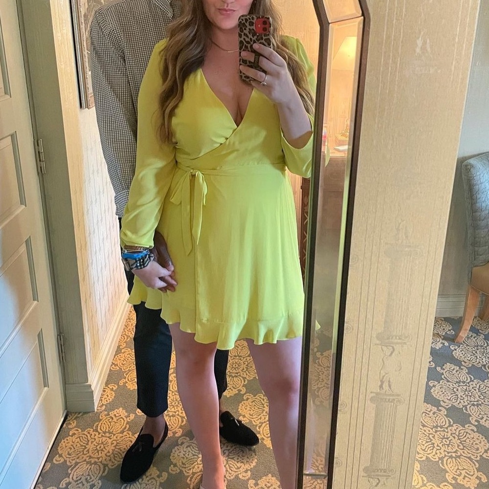 Neon wrap dress